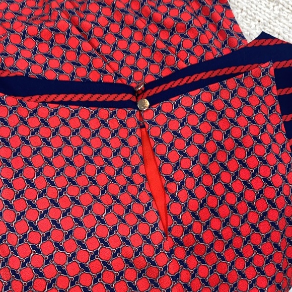 Ann Taylor red & blue classic dress size medium - Picture 5 of 8